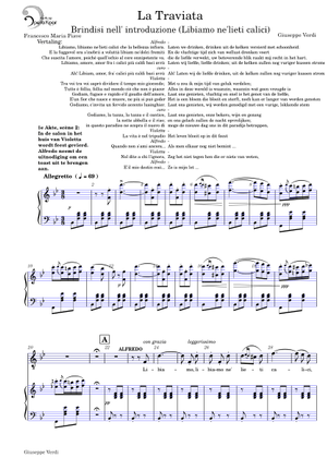 La Traviata - Giuseppe Verdi Sheet Music for Piano, Soprano, Tenor
