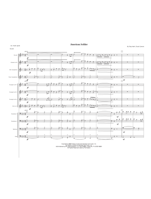American Soldier (Arr. Mark Spede) - Toby Keith (Marching Band)