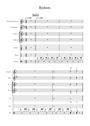 YMO YELLOW MAGIC ORCHESTRA　Piano Solos Rydeen – Yellow Magic Orchestra (Piano Transcription) Sheet