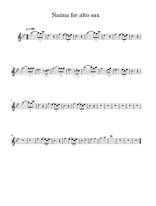 Naima – John Coltrane for alto sax