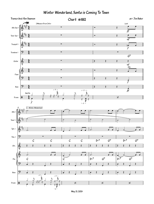 Medley (Winter Wonderland, Santa Coming) - arr Jim Baker
