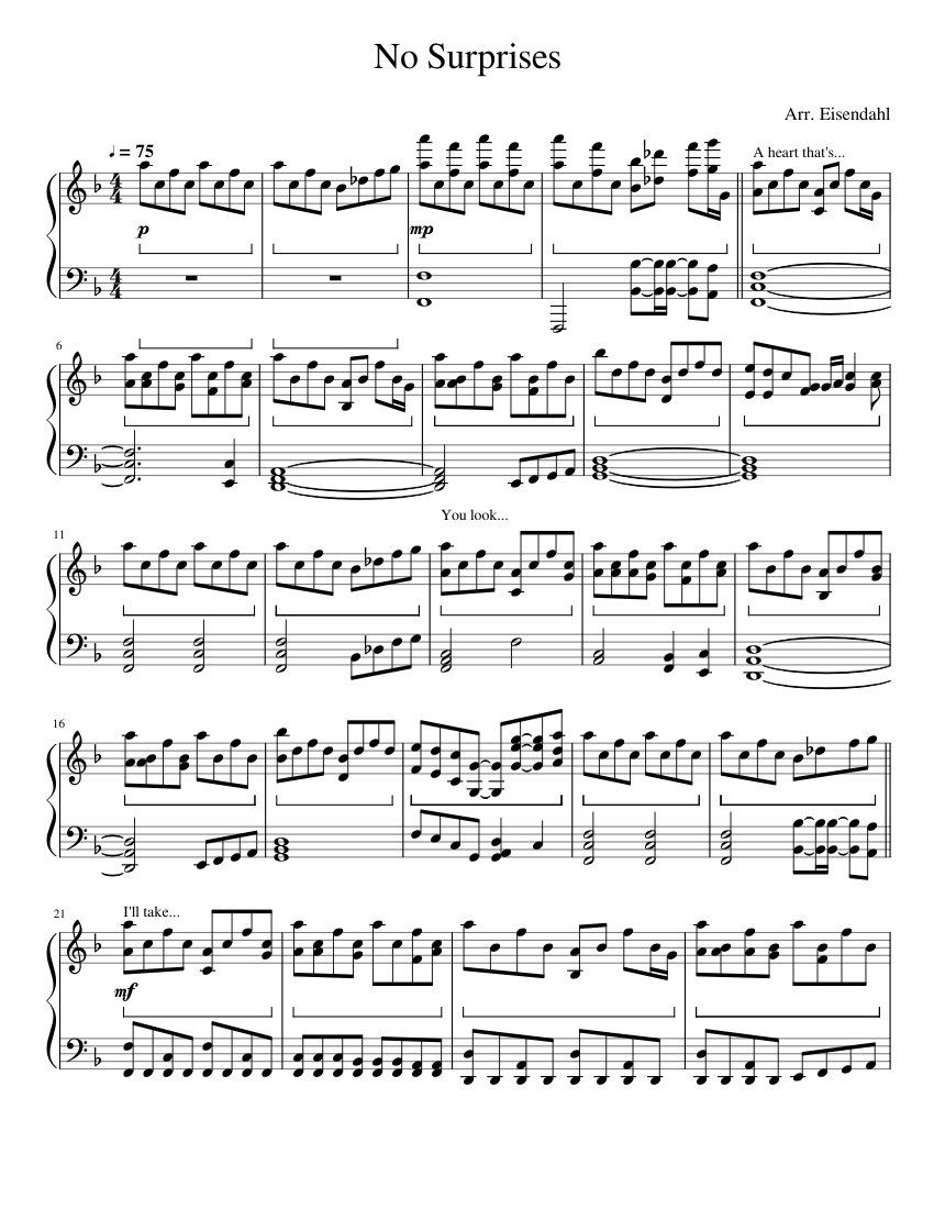 No music for Piano (Solo) | Musescore.com