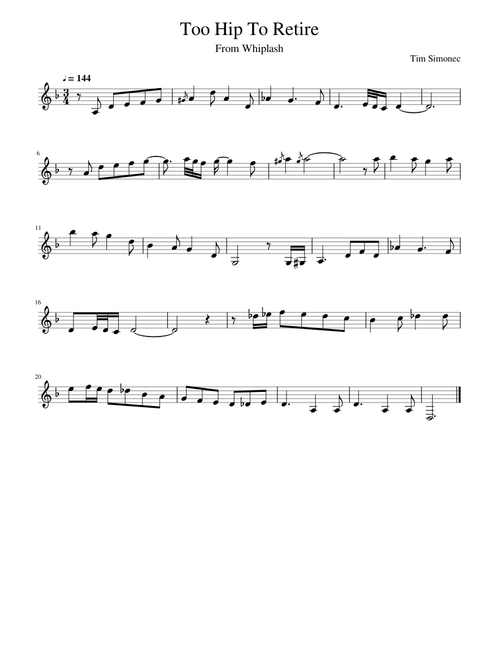 Too Hip To Retire Bass Clarinet Solo