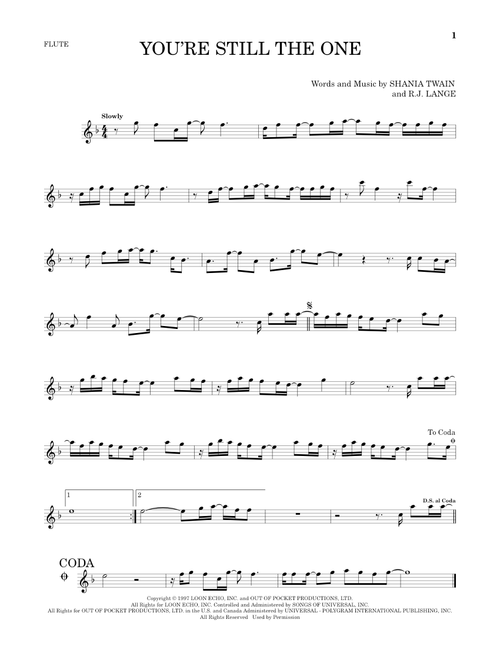 You're Still The One - Shania Twain (Flute Solo)