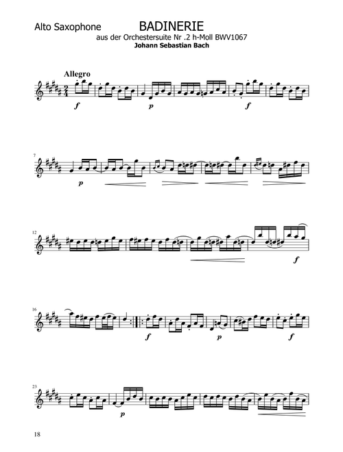 Badinerie - J.S Bach - BWV 1067 - Alto Sax Solo (Arr. Ygor Nunes) - Johann Sebastian Bach (Alto Sax Solo)