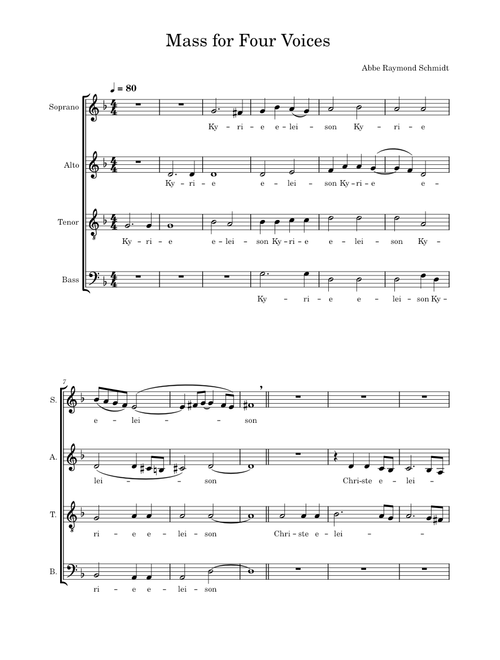 Missa a 4 - Kyrie