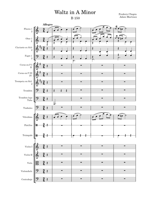 Waltz in A minor, B.150 – Frédéric Chopin waltz in A minor
