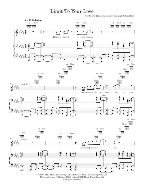 Limit to your love - James Blake (Piano-Voice-Guitar)