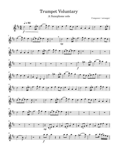 Trumpet voluntary – Jeremiah Clarke Trumpet Voluntary