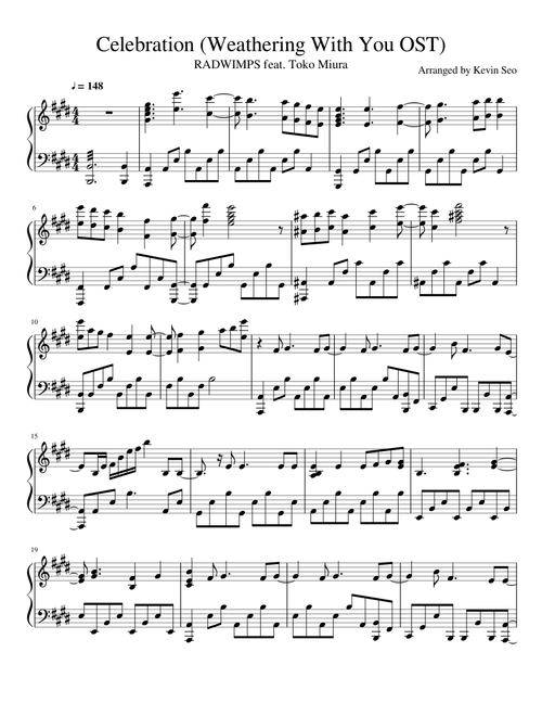 Celebration (Weathering With You OST)