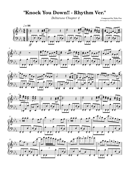 Knock You Down!! - Rhythm Ver.– Deltarune Chapter 4