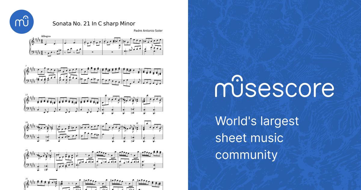 Sonata No. 21 In C sharp Minor - Antonio Soler Sheet Music for