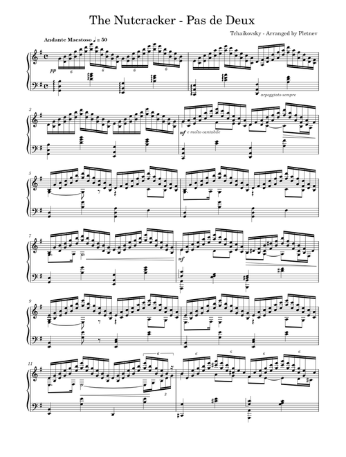 The Nutcracker Suite (No. 7): Pas de Deux (Tchaikovsky - Pletnev)
