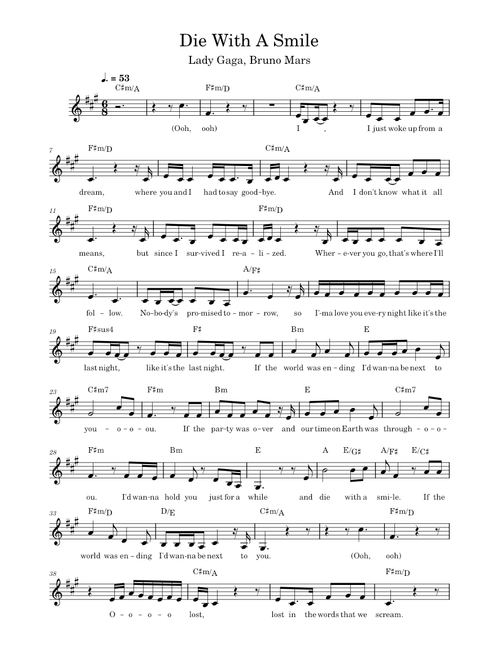 Die With A Smile – Lady Gaga, Bruno Mars