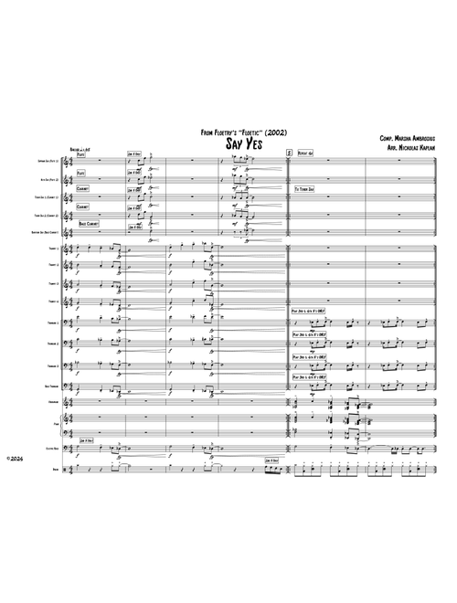 Say Yes (Arr. Nickolas Kaplan) - Floetry (Jazz Ensemble)