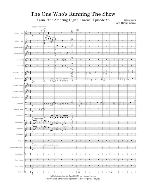 The One Who's Running The Show [Caine's Song] – Gooseworx  (Marching Band Show Music)