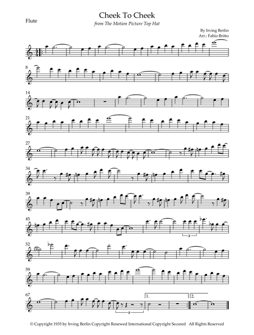 Cheek To Cheek (Arr. Fabio Britto) - Fred Astaire (Flute Solo)