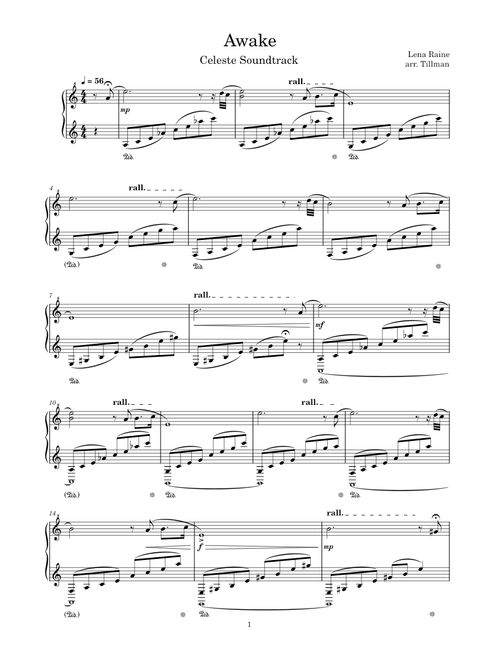 Awake – Lena Raine (From Celeste) / Solo piano