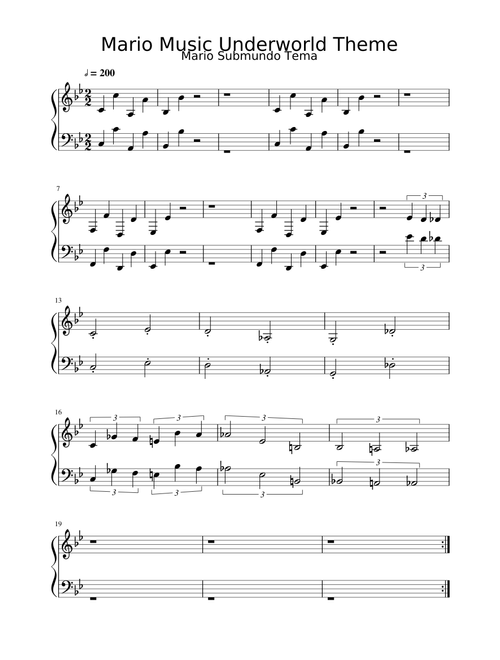 Mario Music Underworld Theme