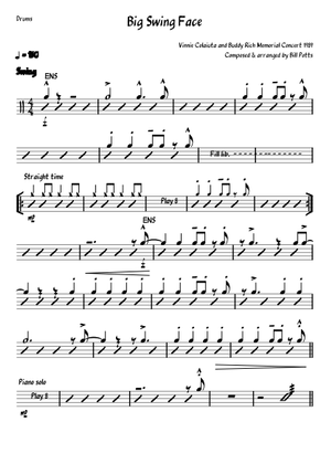 ビッグバンド楽譜「Big Swing Face」 Big Swing Face: E-flat Alto Saxophone: E-flat Alto Saxophone
