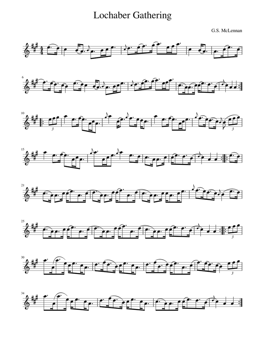 Lochaber Gathering Sheet music for Piano (Solo)