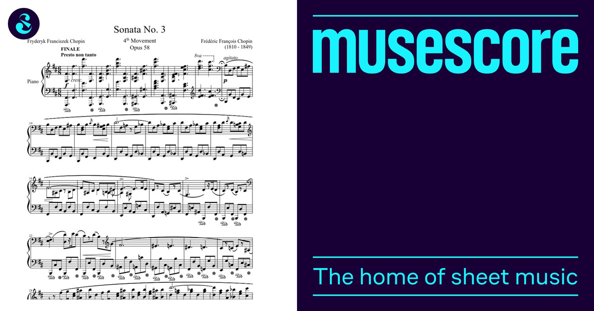 Sonata No. 3, 4th Movement Sheet Music for Piano (Solo