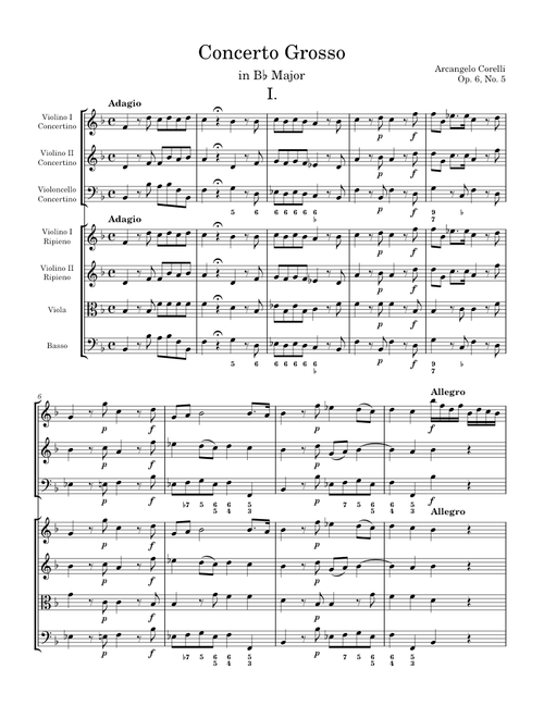 Concerti Grossi - A. Corelli sheet music by Quasi Cantando | Play