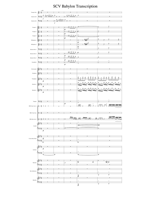 SCV Babylon Transcription - Ballad "My Body is a Cage"