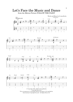 Let's Face The Music And Dance - Irving Berlin Sheet Music and Tab
