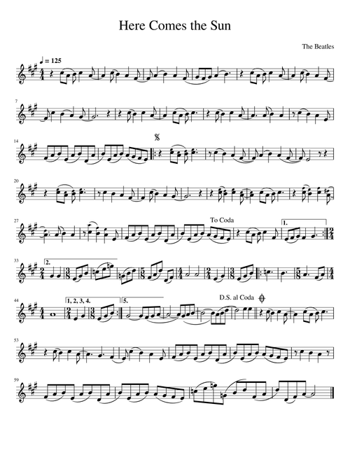 Here Comes The Sun (Arr. Julia Mills) - The Beatles (Violin Solo)