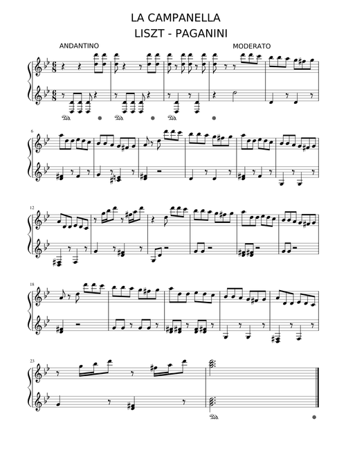 La campanella EASY version (Flowkey)