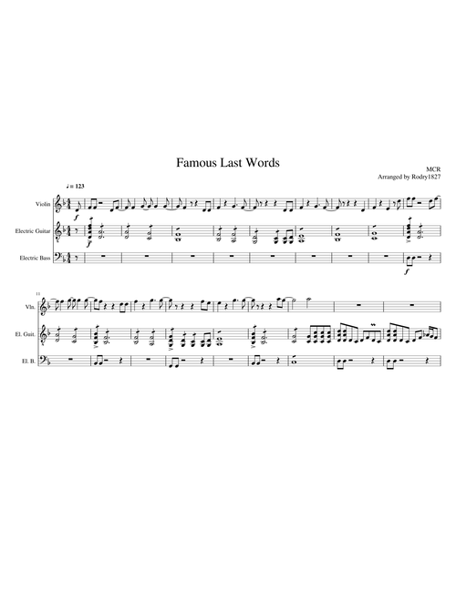 Famous Last Words - My Chemical Romance