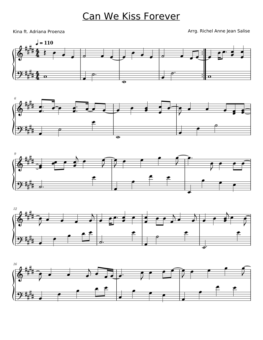 Can We Kiss Forever Kina ft. Adriana Proenza Can We Kiss Forever