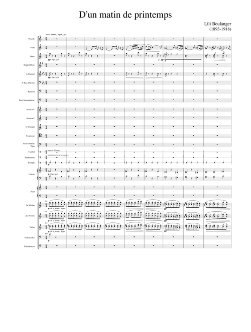 D’un matin de printemps – Lili Boulanger