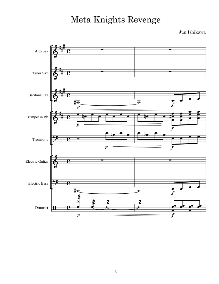 Meta Knights Revenge Arr. By Teddy Washington Sheet music for Trombone ...