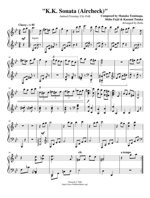 Animal Crossing: City Folk - K.K. Sonata (Aircheck)