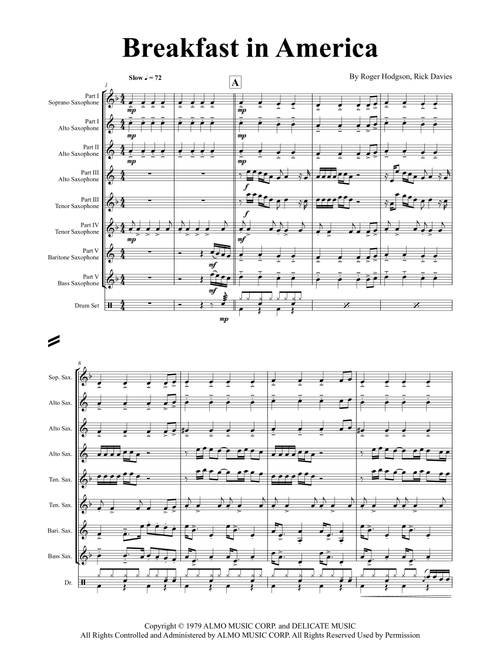 Breakfast In America (Arr. Thomas Graf - the-hit-factory.com) - Supertramp (Woodwind Ensemble)