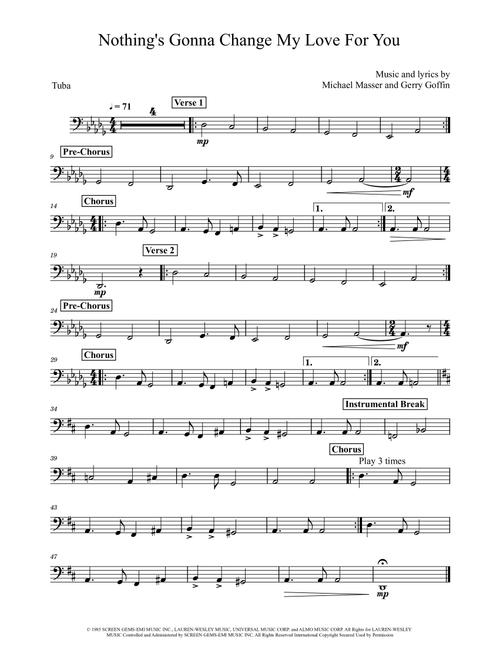 Nothing's Gonna Change My Love For You (Arr. David Lartey) - Glenn Medeiros (Tuba Solo)