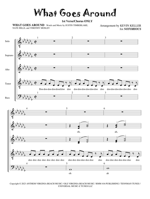 What Goes Around...comes Around Interlude (Arr. Kevin Keller) - Justin Timberlake (Choral, SATB divisi)