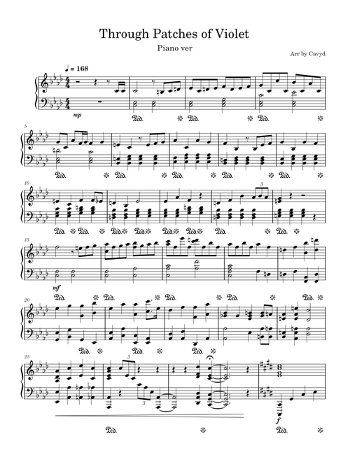 Through Patches of Violet arr. Cavyd