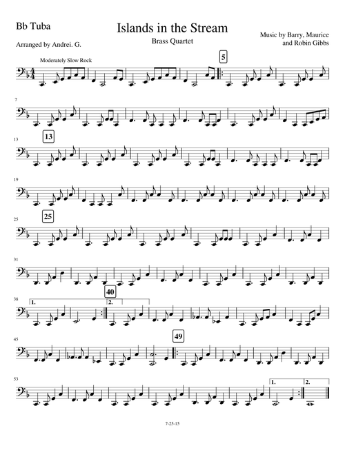 Islands in the Stream (Bb Tuba)