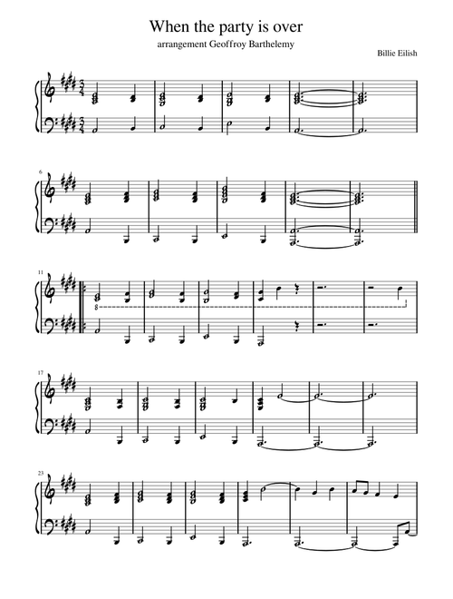 When the party is over (simply piano work in progress)