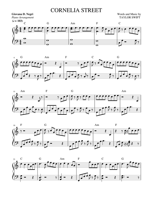 Cornelia Street - Taylor Swift