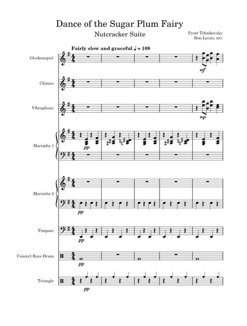 Dance of the Sugar Plum Fairy – Pyotr Tchaikovsky: Percussion Ensemble