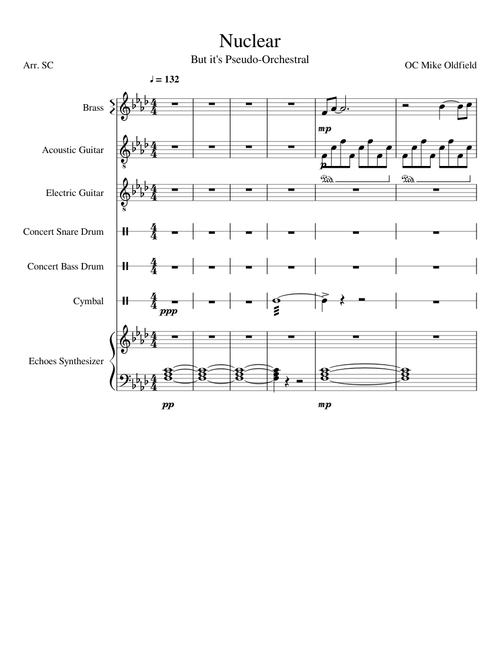 "Nuclear," Mike Oldfield / Arrangement