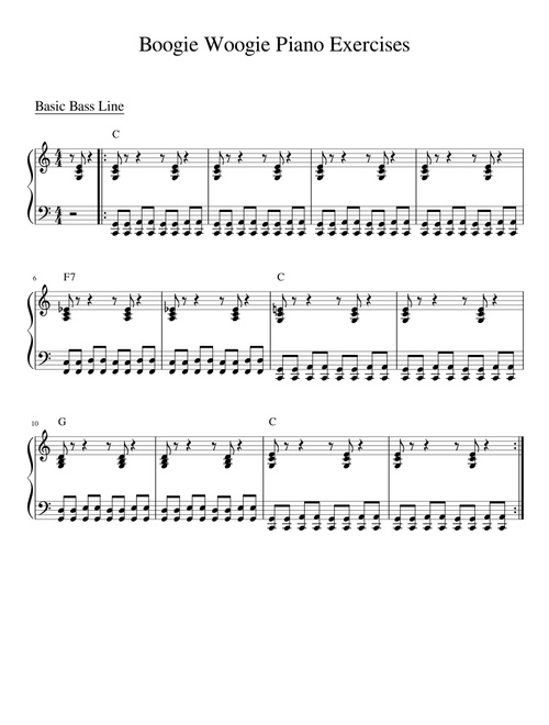 Boogie Woogie Piano Exercises