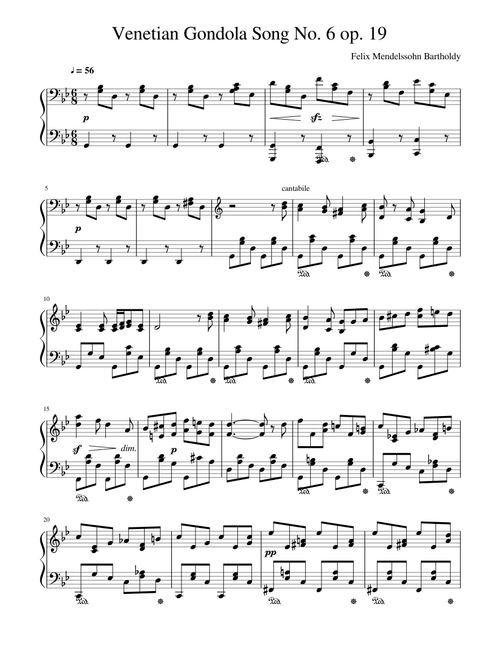 Venetian Gondola Song No. 6, op. 19