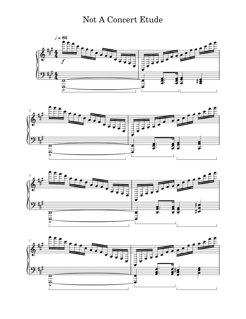 34 Not a Concert Etude Sheet music for Piano (Solo)