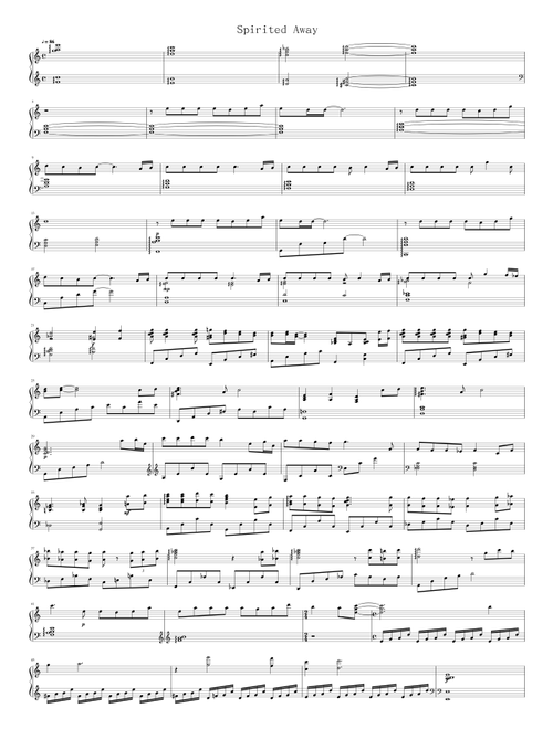 Spirited Away - One Summer's Day (legible)