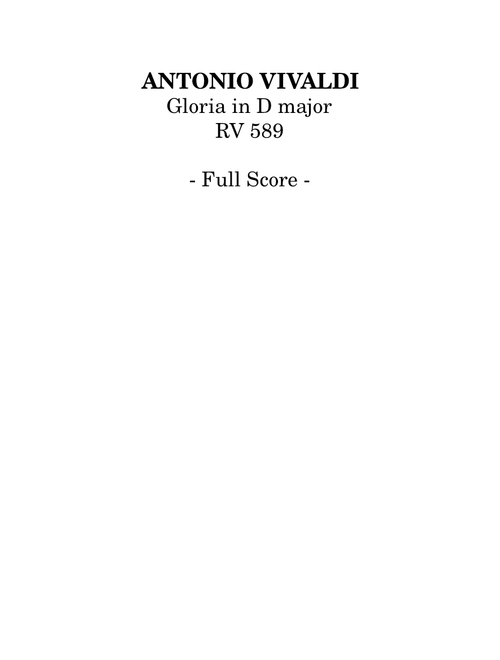 Vivaldi - Gloria in D major, RV 589